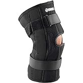 Breg Wraparound, Open Back, Economy Hinged Knee Brace, Airmesh or Neoprene (Airmesh Material, Large)