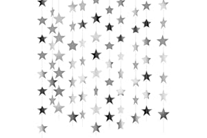 Recyclable Paper Star Chains Assorted Color Hanging Streamers Pendant for Holiday Room Decoration Garlands Accessories Indoor