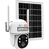 MOES 4G LTE Cellular Solar Security Camera, Lifetime Free Unlimited Data 2K Wireless Outdoor Surveillance, Color Night Vision, AI PIR Motion Sensor Detection, Built-in VSIM Card, 32GB Storage