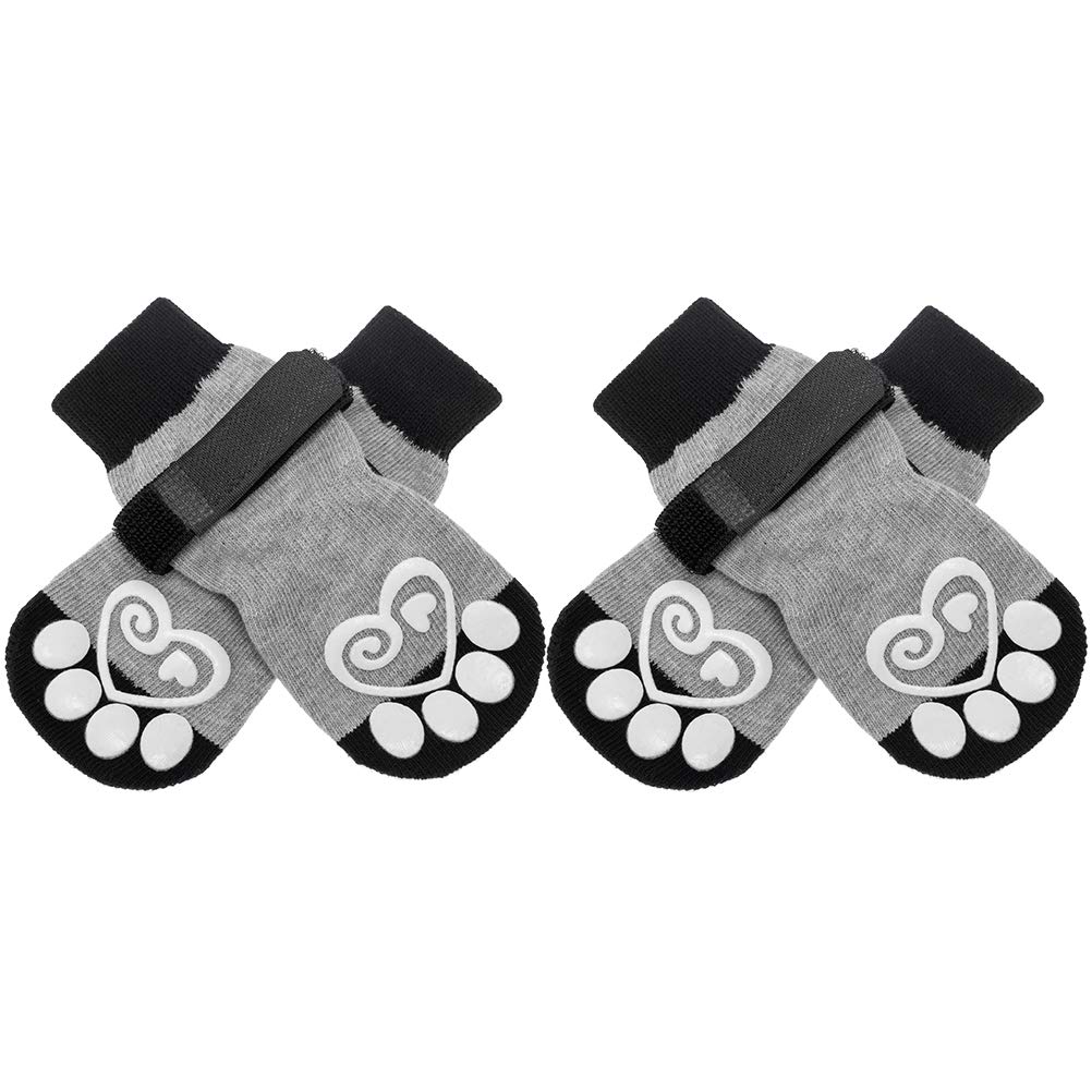 KOOLTAIL Dog Socks Paws Stop Licking,Anti Slip Dog Socks With Grips for Injured Paws Waterproof,Pet Shoes for Hot Pavement & Hardwood Floors,Soft Double Sided Grippy Boots For Small Medium Large Dogs