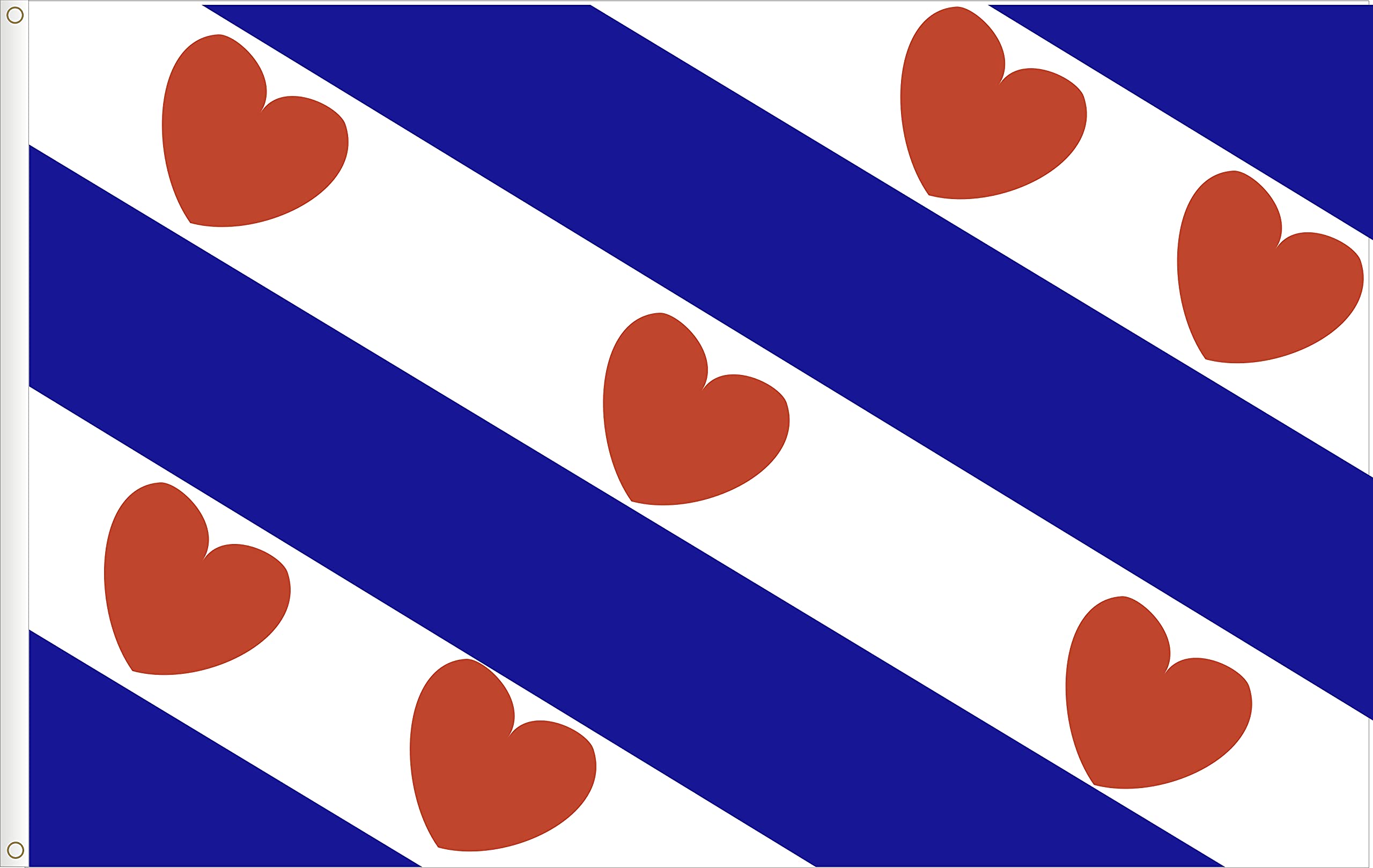 FLAG OF FRISIA (NETHERLANDS). PREMIUM SATIN QUALITY. BIG SIZE 150X90
