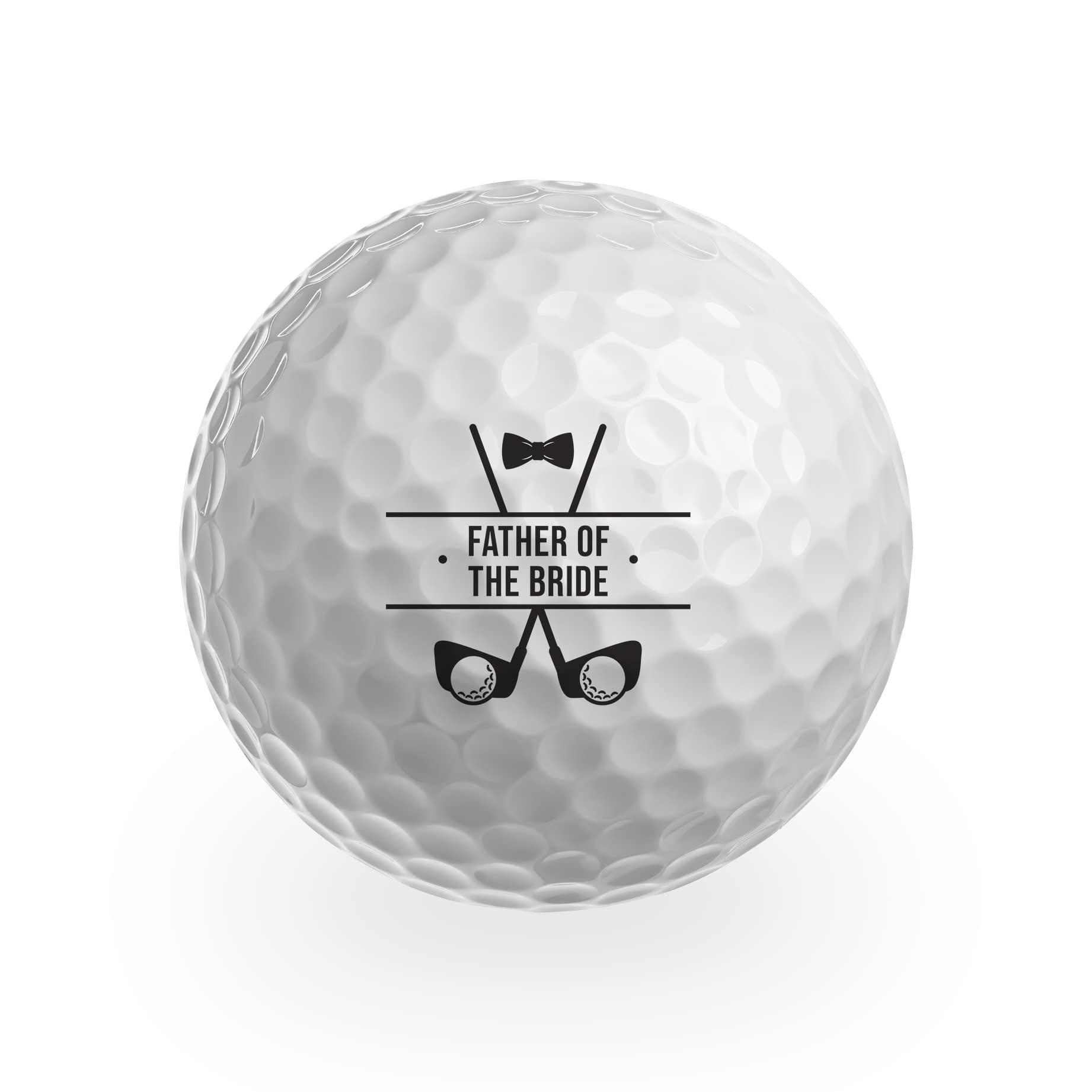 DV DESIGN 3 x Golf Balls - Father Of The Bride Suit Joke Funny Golfing Golfer Fan Club Sport Wedding Dad Husband Friend Men Boys Ball Gift #GB0035