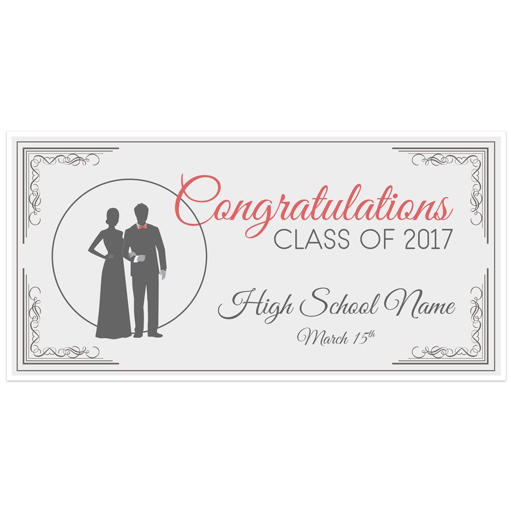 Prom Banner Personalized School Dance Party Backdrop Handmade