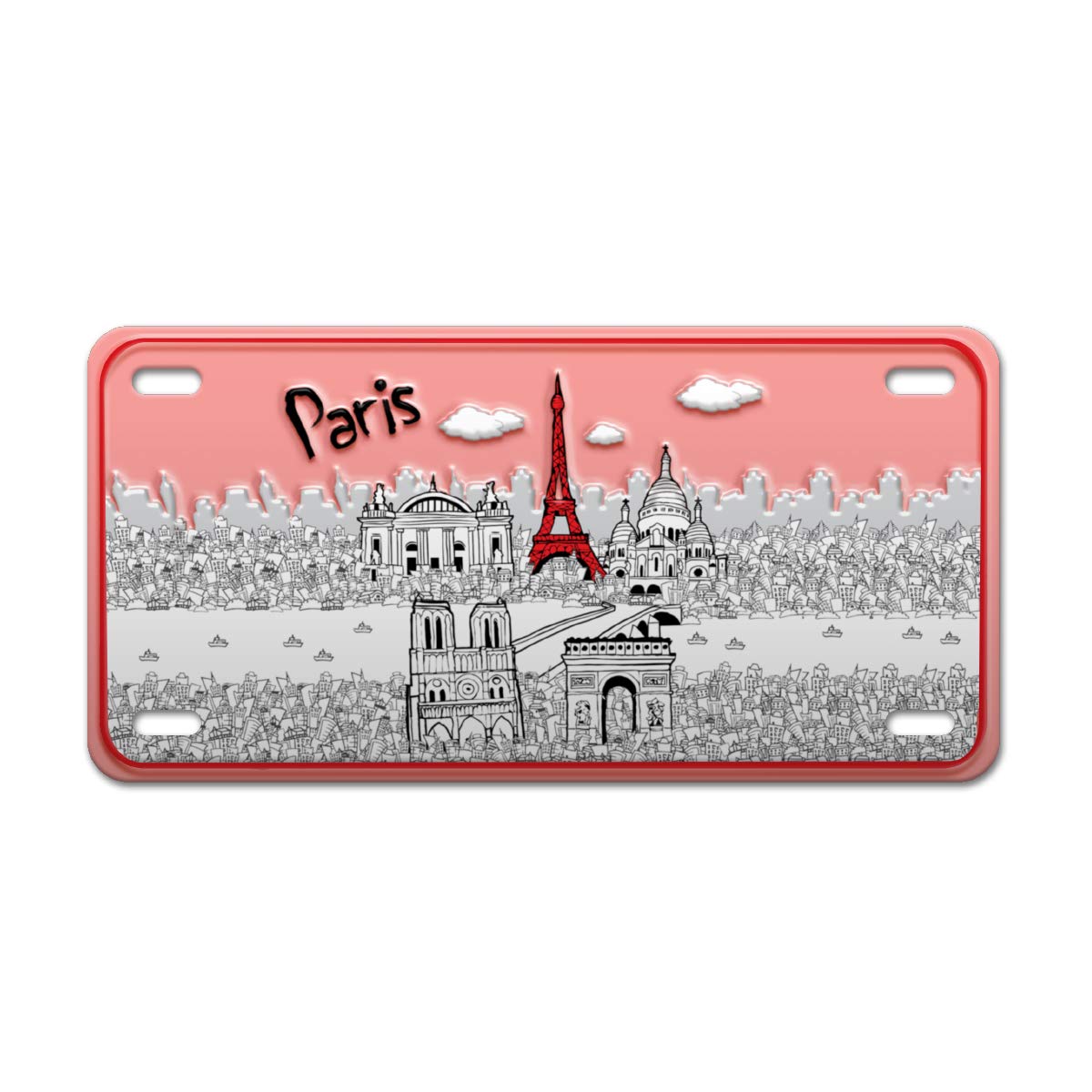 Home Decorazione Paris Plate, Multi-Coloured, One Size