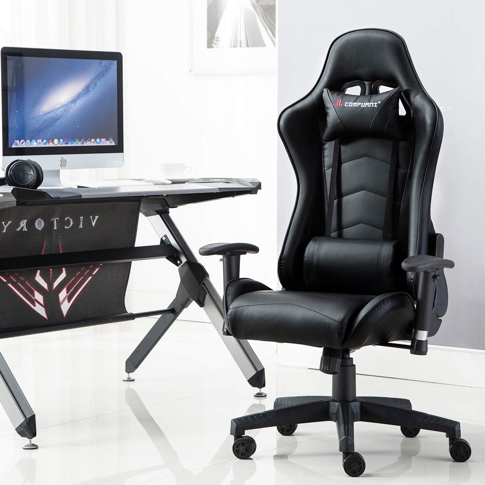 JL Comfurni Gaming Chair Office Chair Racing Style Ergonomic Swivel