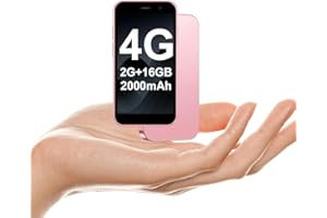 soyes Mini Phone 4G Unlocked World's Smallest Mini Smartphone 3.0'' Touch Screen Compact Mobile Phone for Kids & Students 2000mAh Battery Cell Phone with Dual SIM Quad Core Face ID GPS 2GB+16GB Pink