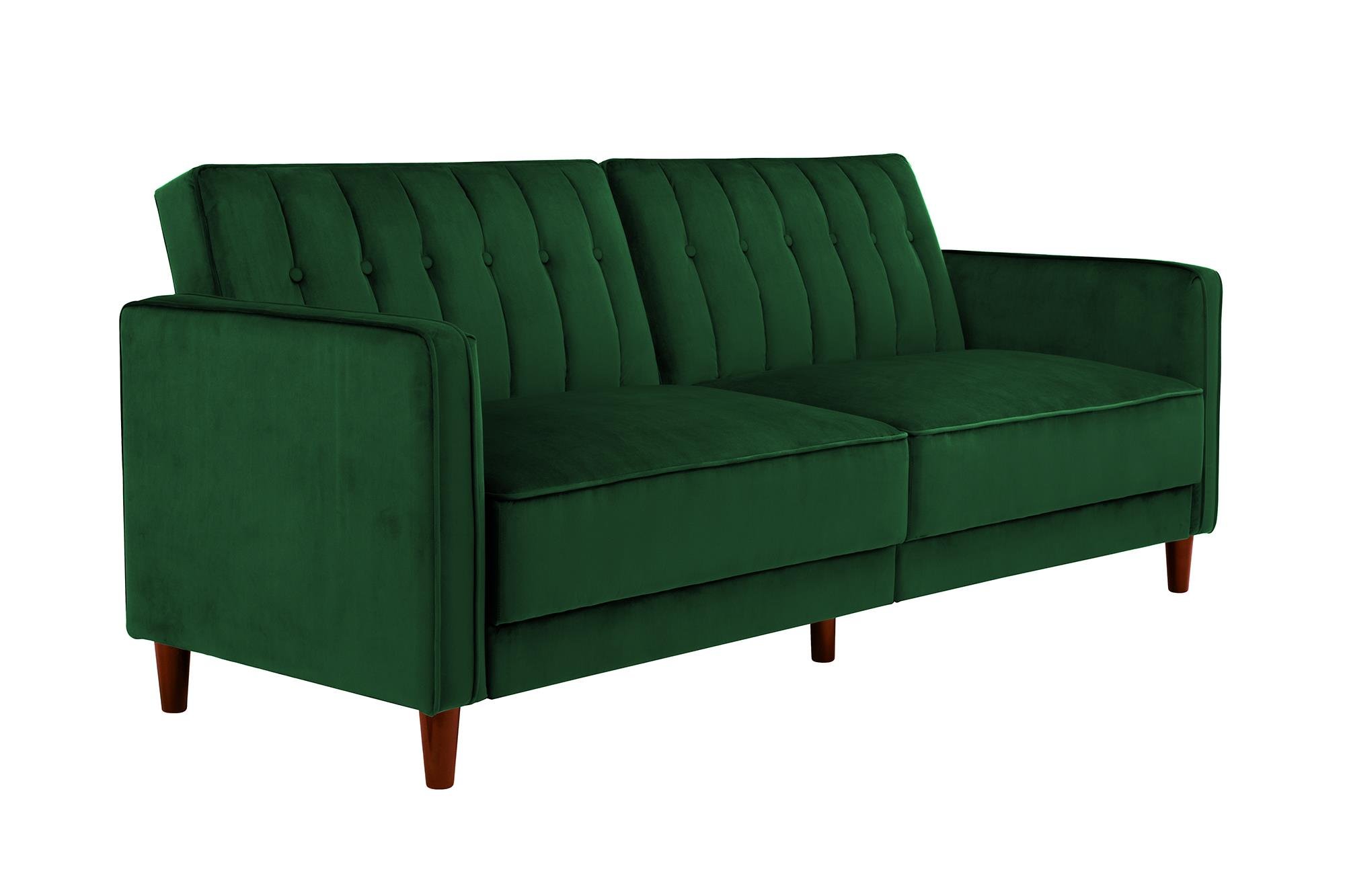DHP DZ92189 Ivana Tufted Futon, Green Velvet
