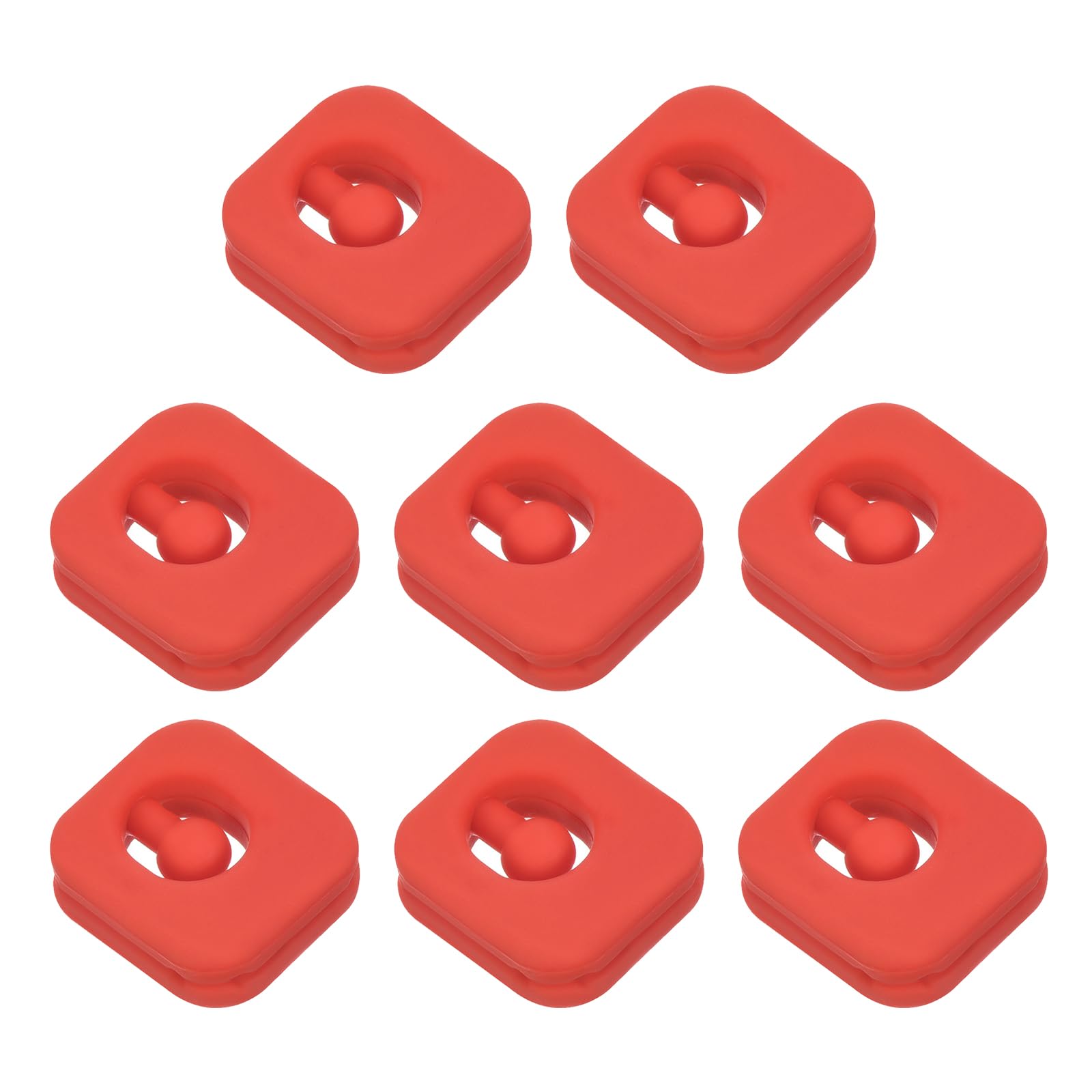 PATIKIL Tennis Racket Dampeners, 8 Pcs Soft Silicone Cute Tennis Racquet Vibration Dampeners for Tennis Gift, Red