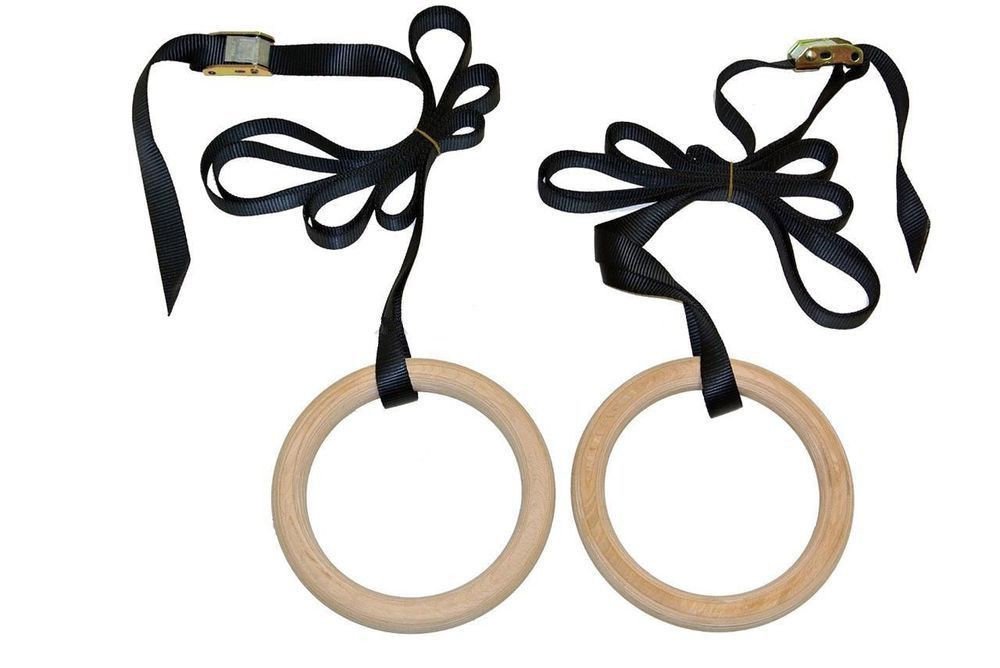 Anillas de gimnasia Gym Yosoo olímpico anillos Gym madera con ajustable