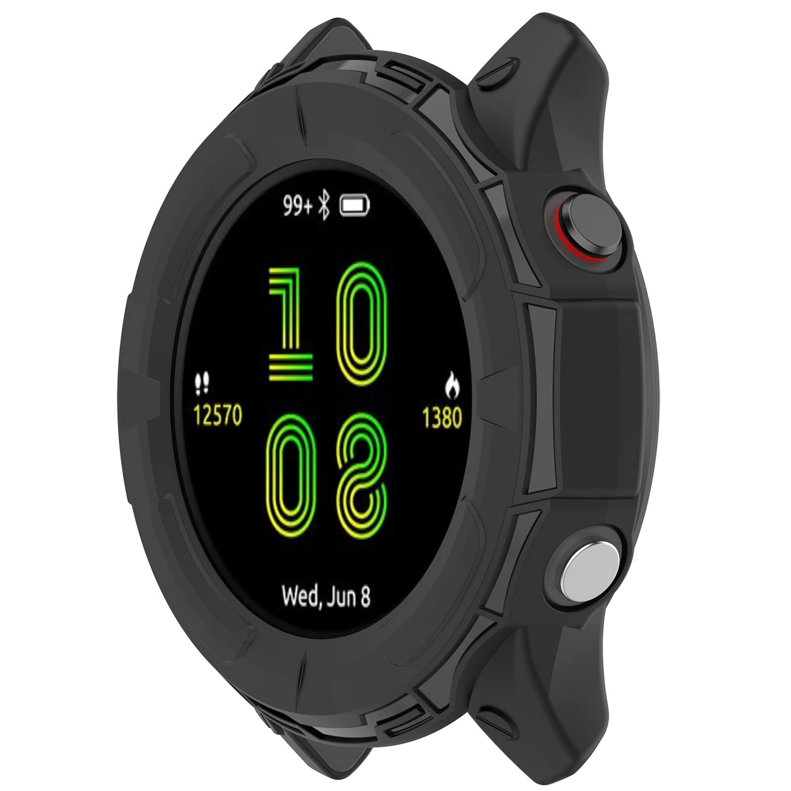 Case Compatible with Garmin Forerunner 255, Disscool Soft Anti Drop TPU Protective Case Cover (TPU/Black)