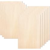 MUXGOA 20 Pcs Wood Sheets,Unfinished Balsa Wood Sheets for Crafts DIY Thin Woodsheet for Wooden DIY Ornaments,Scrabble Tiles,House Aircraft Ship Boat,School Projects(150x100x2mm)
