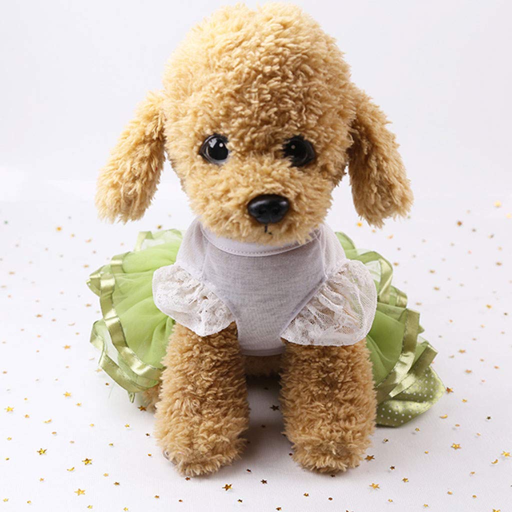 FakMe Adorable Dog Dress Clothes Grid Skirt for Small Medium Pet Dog Princess Dress Clothes