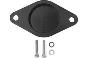 Turbo Resonator Delete Plate, CNC Aluminum Turbo Resonator Delete Plate Replacement Fit for Duramax 11‑16(black)