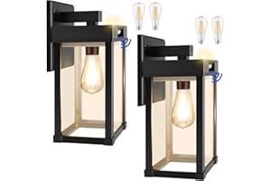 AEQ Solar Wall Lights Outdoor, Solar Wall Sconce with 3 Lighting Modes & Motion Sensor, Waterproof Porch Light with Clear Panel for Garage Porch Yard Front Door