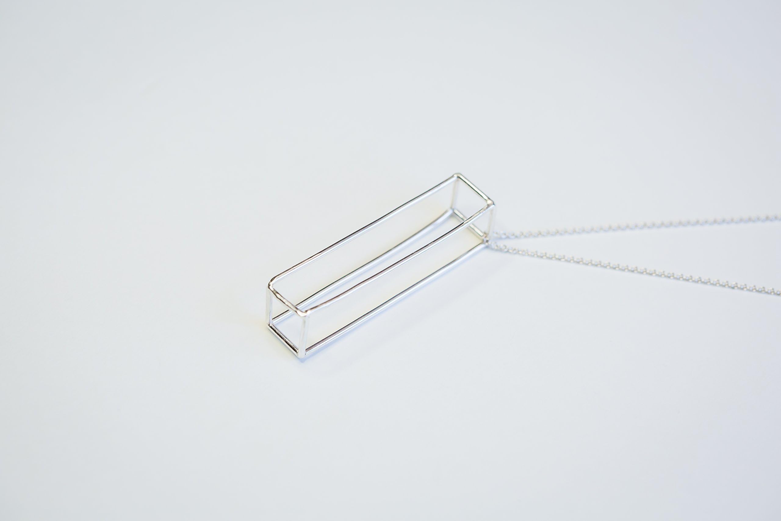 Cuboid Bouquet Sterling Silver Necklace