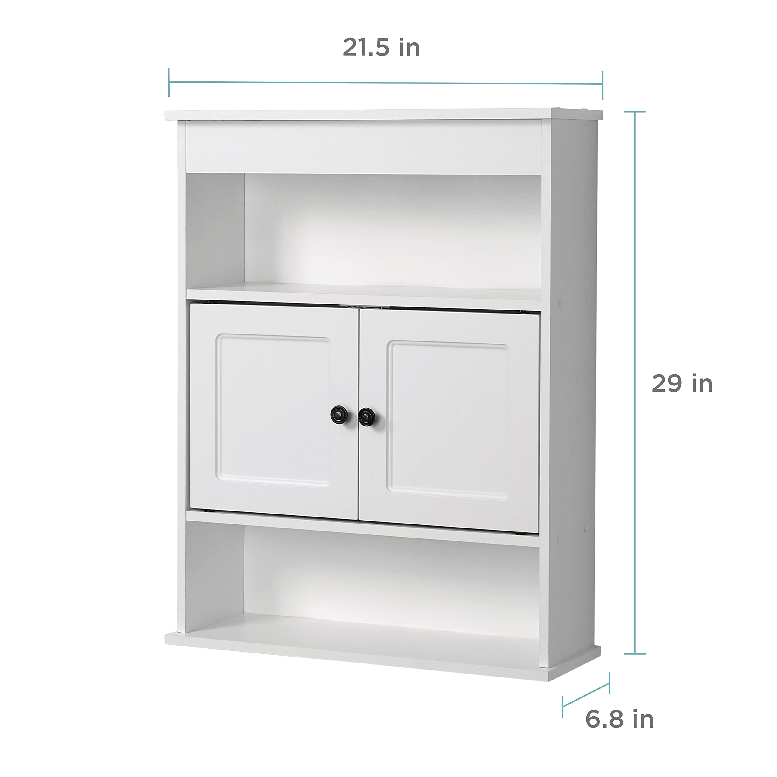 Zenna Home Bathroom Wall Cabinet, With 3 Shelves, Medicine Cabinet Or ...