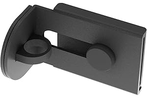 GEMASP Sliding Door Lock, 90 Degree Door Hasp Latch Lock, Stainless Steel Security Right Angle Padlock with Screws for Push/Sliding/Barn Doors (1PC, Black, Large)