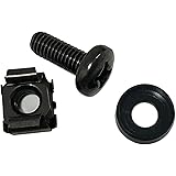 Lancher 60-Pack M6 x 16mm Screws and Cage Nuts for Server Shelf Cabinets Rack Mount 1U 2U 6U 12U Rack Screw cage nut - Black
