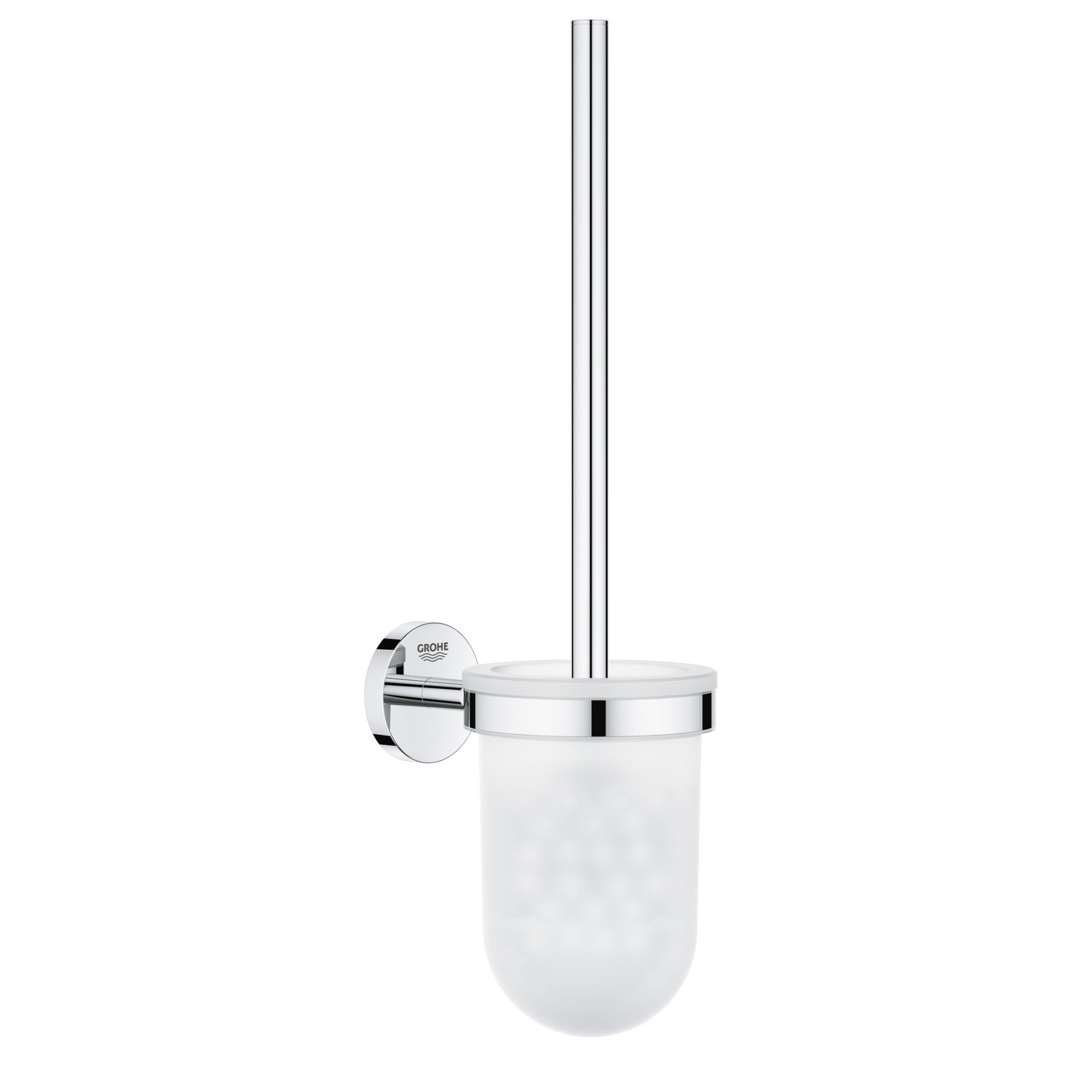 GROHE Baucosmopolitan Toilet Brush Set, Chrome Finish, Concealed Fastening 40463001