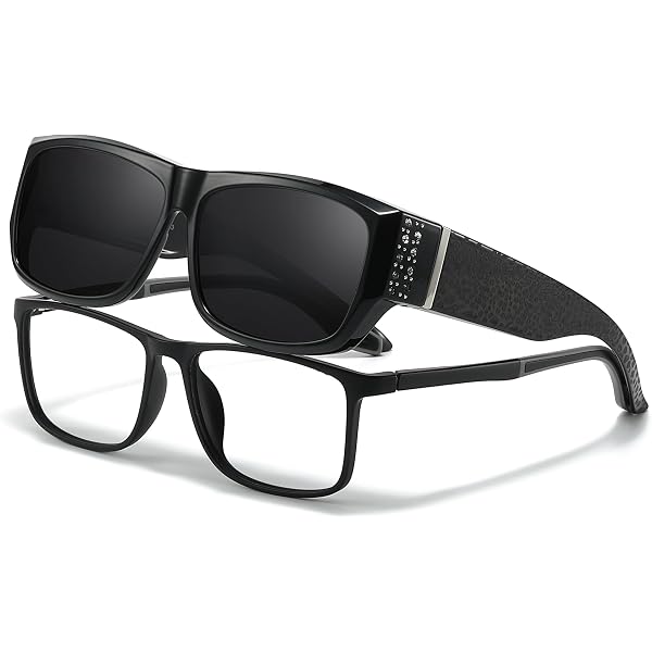Women's Polarized Fit-Over Sunglasses With Rhinestones & Floral Print – UV400 Protection 6 thumbnail image
