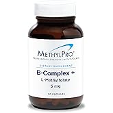 MethylPro B Complex + L-Methylfolate 5 mg - Bioavailable Methylated Vitamin Blend - Supports Energy and Stress - Vegetarian & Hypoallergenic - 90 Servings - 90 Capsules