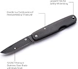 Whitby Pocket Knife Stainless Folding Knife Black Pakkawood Handle 2.25" Blade view 6