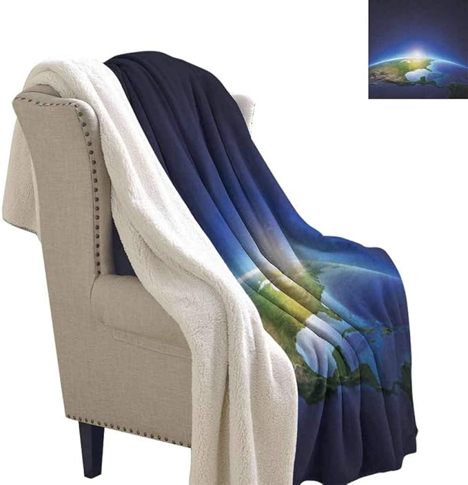 Earth Outdoor blanket Earth Sunrise over Cloudless North America