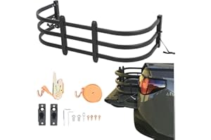 LMRSTOO Black Aluminum Truck Bed Extender with Retractable Short Side, 52.7-62.6" L x 23.6-26.7" W x 18" H, Fits Ford F-150 0