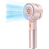 Guirble Handheld Fan,Portable Turbo Fan,Powerful Personal Fan(7000rpm High-Speed Motor,Battery Work 3-16 H),USB Rechargeable Mini Handheld Fan for Travel/Outdoor/Gift/Makeup (Rose Pink)
