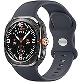 Easuny Sport Band for Samsung Galaxy Watch Ultra (2025/2024) Bands, Soft Silicone Waterproof Loop Replacement Strap for Galaxy Ultra Watch Band 47mm for Men