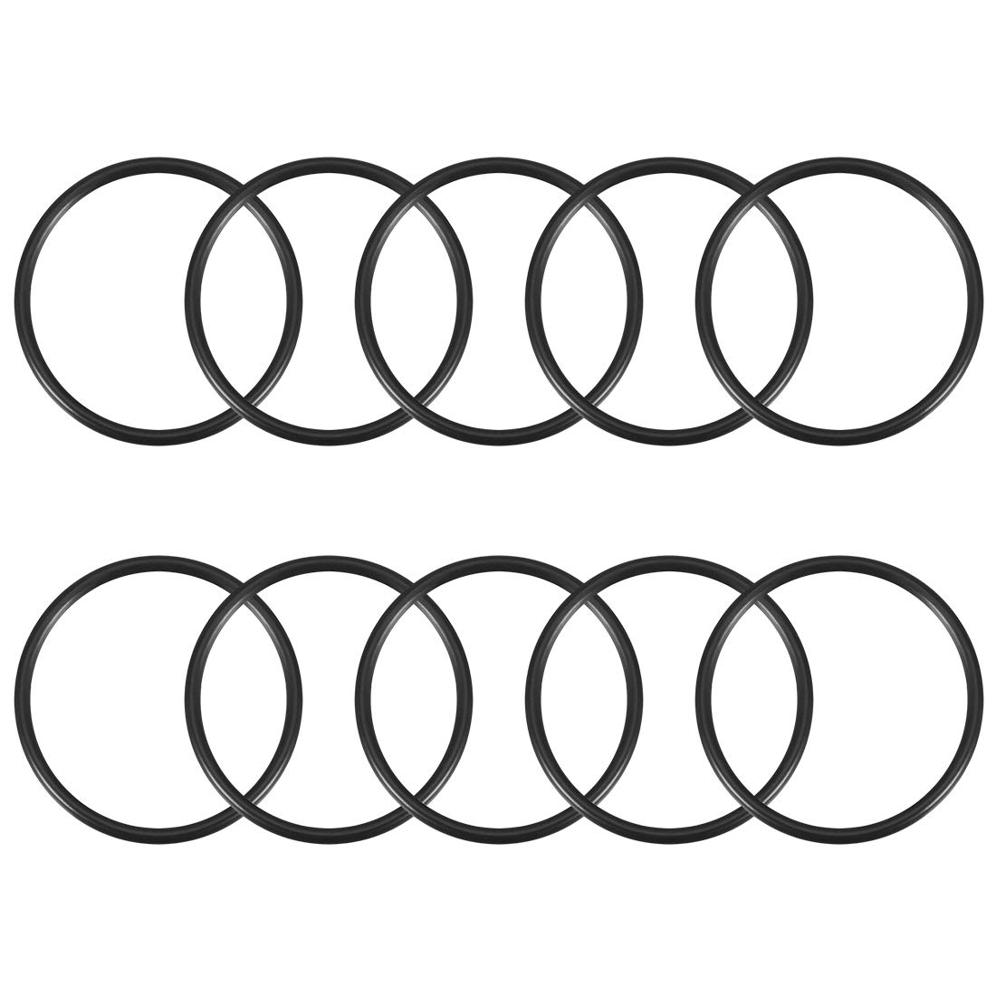 Photo 1 of uxcell Nitrile Rubber O-Rings 42mm OD 38mm ID 2mm Width, Metric Sealing Gasket for Automotive Machine Plumbing, Pack of 10