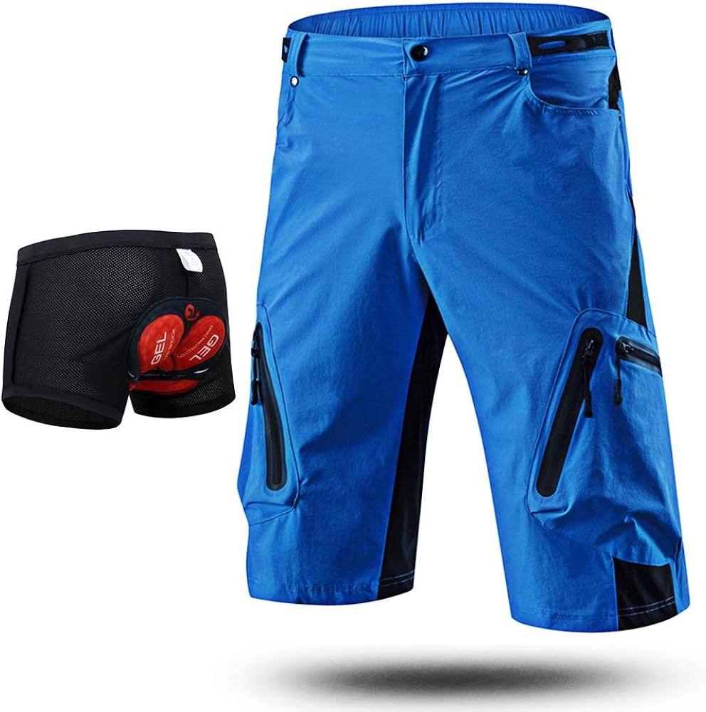 Xiaojun MTB Hose Herren Fahrradhose Mit Gepolstert, Elastische Farradhose Outdoor Sport Herren ...