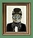Dr. Barnabas Claw Victorian CAT gentleman with top hat bow tie scarf and nose glasses upcycled dictionary page book art print doctor