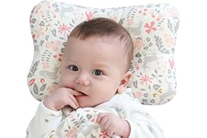 WelsLife Soft Hypoallergenic Baby Head & Neck Support Organic Cotton Cover Machine Washable (Bambi Pink)