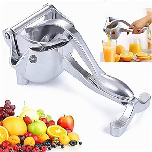 YCHXL Manual Lemon Squeezer,Aluminum Alloy Stainless Steel Manual Lemon and Orange Juicer,Anti-rust Household Citrus Squeezer ,22X10X11cm