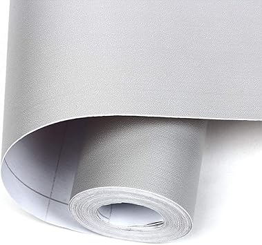 Amazon 壁紙シール 無地 壁紙 グレー Diy ウォールステッカー はがせる 防水 45cm 10m 壁紙 シール のり付き クロス カッティングシート 防水 防油 耐熱 壁紙