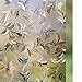rabbitgoo Frosted Window Film Non-Adhesive Decorative Leaf Static Cling Privacy Glass Film, 17.5 x 78.7 inches (1.46 x 6.56 feet), Brown