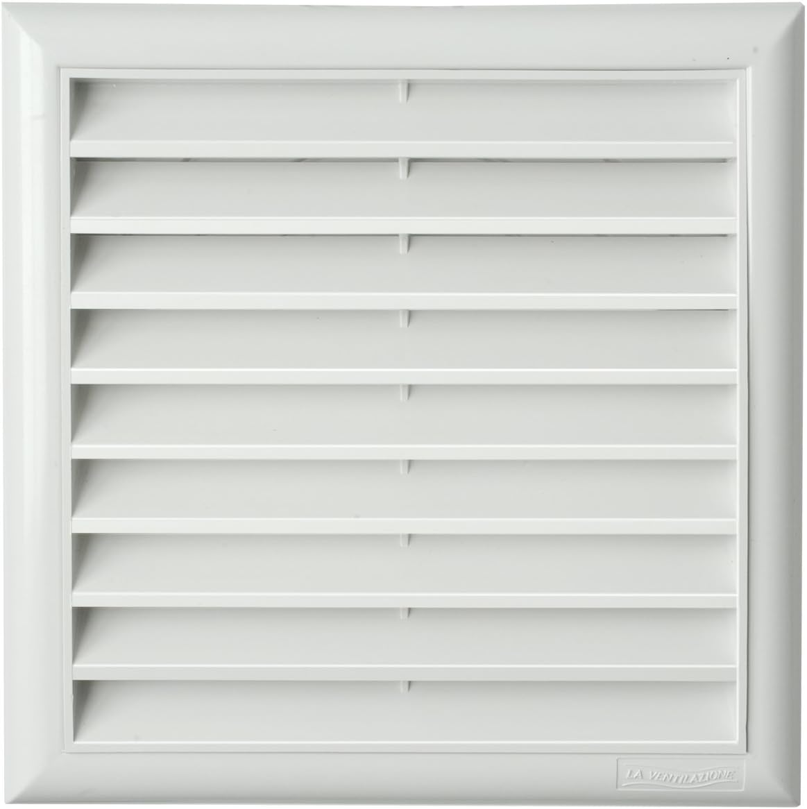 The Ventilation gu1818b-y gu1818b 180 x 180 mm Grid by Fixed Superimpose ABS Flaps, White, Bianco - Image 5