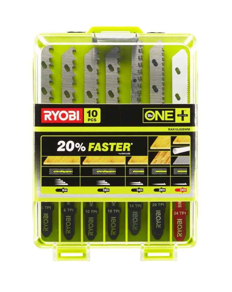 Ryobi RAK10JSBWM Jigsaw Blade Set (10 Piece)
