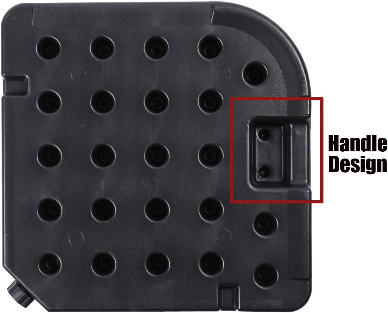Sunnyglade 4PCS 176LB Square Shaped Water Or Sand Filled Umbrella Base Cantilever Offset Patio Market Umbrella Base Stand with U Locking (Black) : Garden & Outdoor