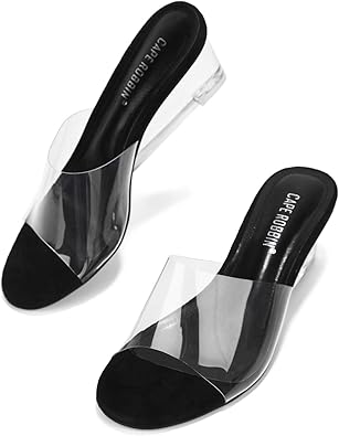 amazon clear wedge heels