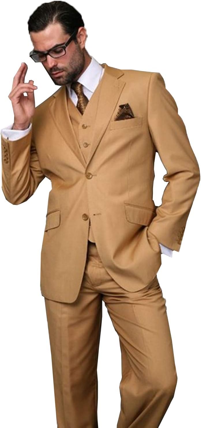 Men's Suits 3 Pieces Blazer Slim Jacket Vest & Pants Prom Groomsman Tuxedo