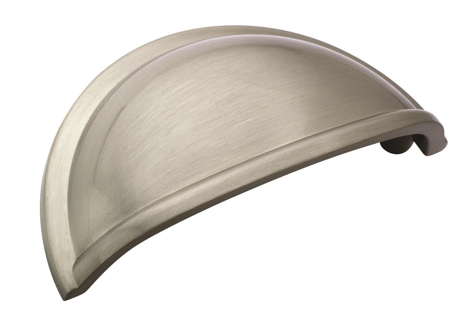 Amerock 10BX53010G10 Pulls 3 in (76 mm) Center-to-Center Cup Pull-10 Pack-53010, Satin Nickel