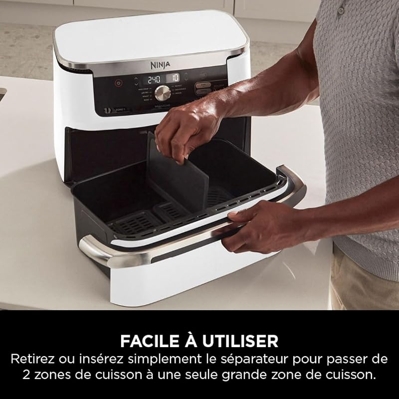 Foodi FlexDrawer Air Fryer 2 Compartiments, 10,4L, Blanc