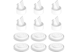 KAIYIV 6pcs Duckbill Valves & 6pcs Membranes for Spectra Pump, Replacement Parts Compatible with Spectra S1 S2 9 Plus, BPA Free Silicone,Not Original Pump Parts