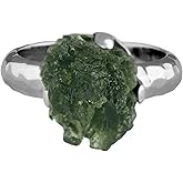 Starborn Sterling Silver 4-6 Carat Genuine Moldavite Ring