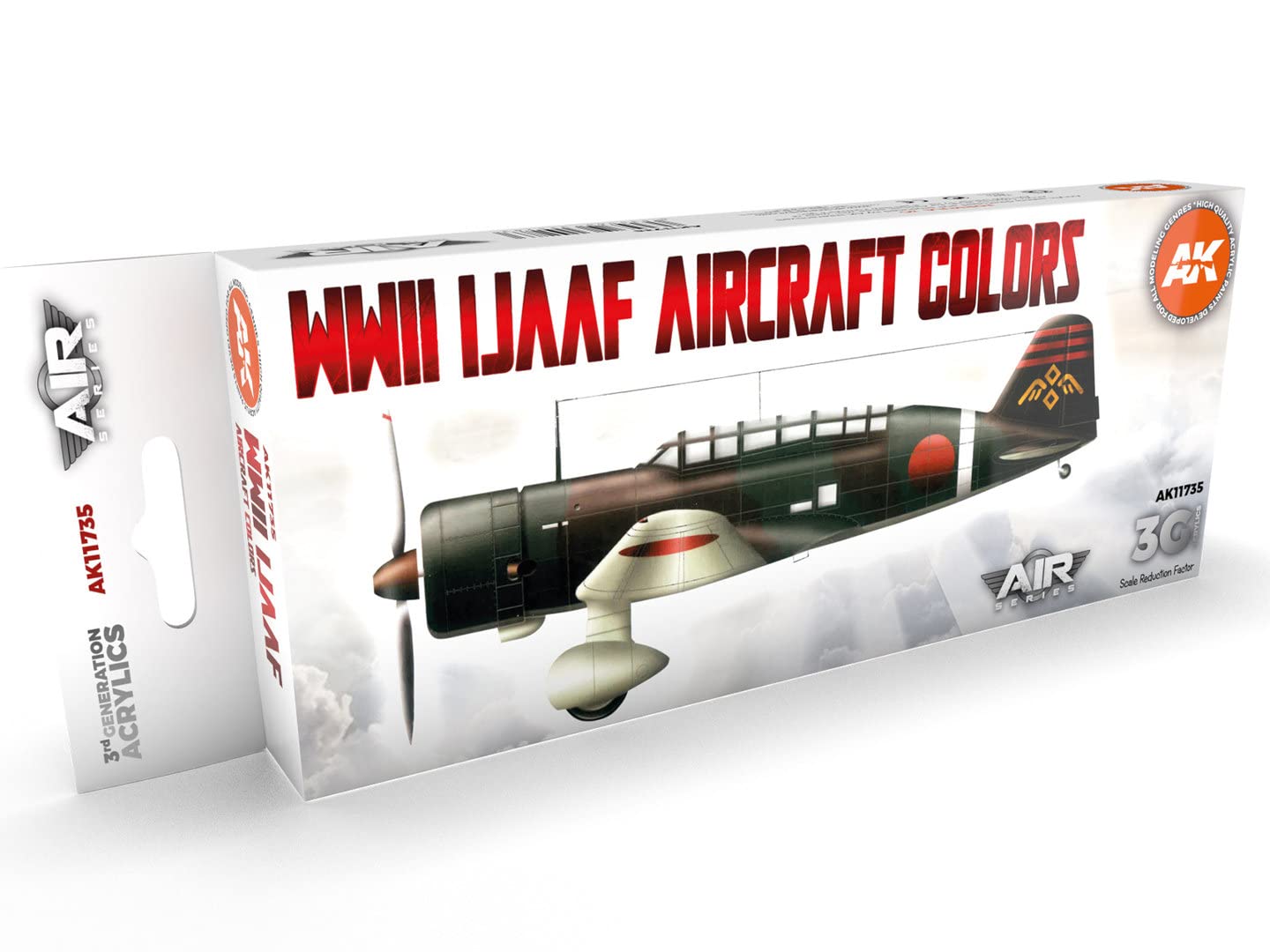 AK Acrylics 3Gen Aircraft Set AK11735 WWII IJAAF Aircraft Colors Set 3G (8x17ml)