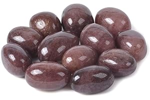 JUSTINSTONES 100 Grams Strawberry Quartz Tumbled Polished Natural Crystal Healing Pocket Stones Rock Collection