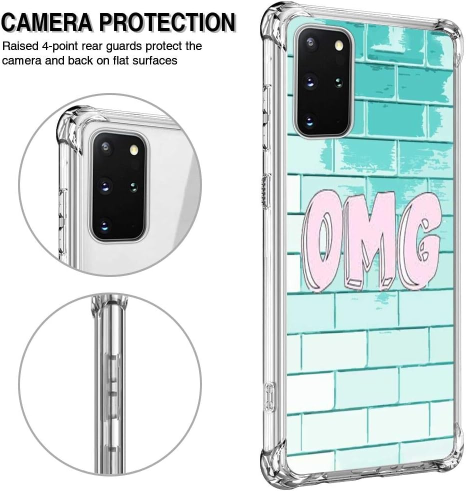 Samsung S20+ 5G S20 Plus 6.7 Inch Clear Phone Case My God Airbag Protective Phone Cover Light Anti-Yellow Phone Shell for S20+ 5G