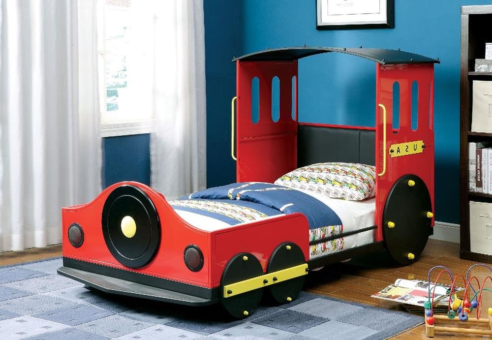 boys train bed